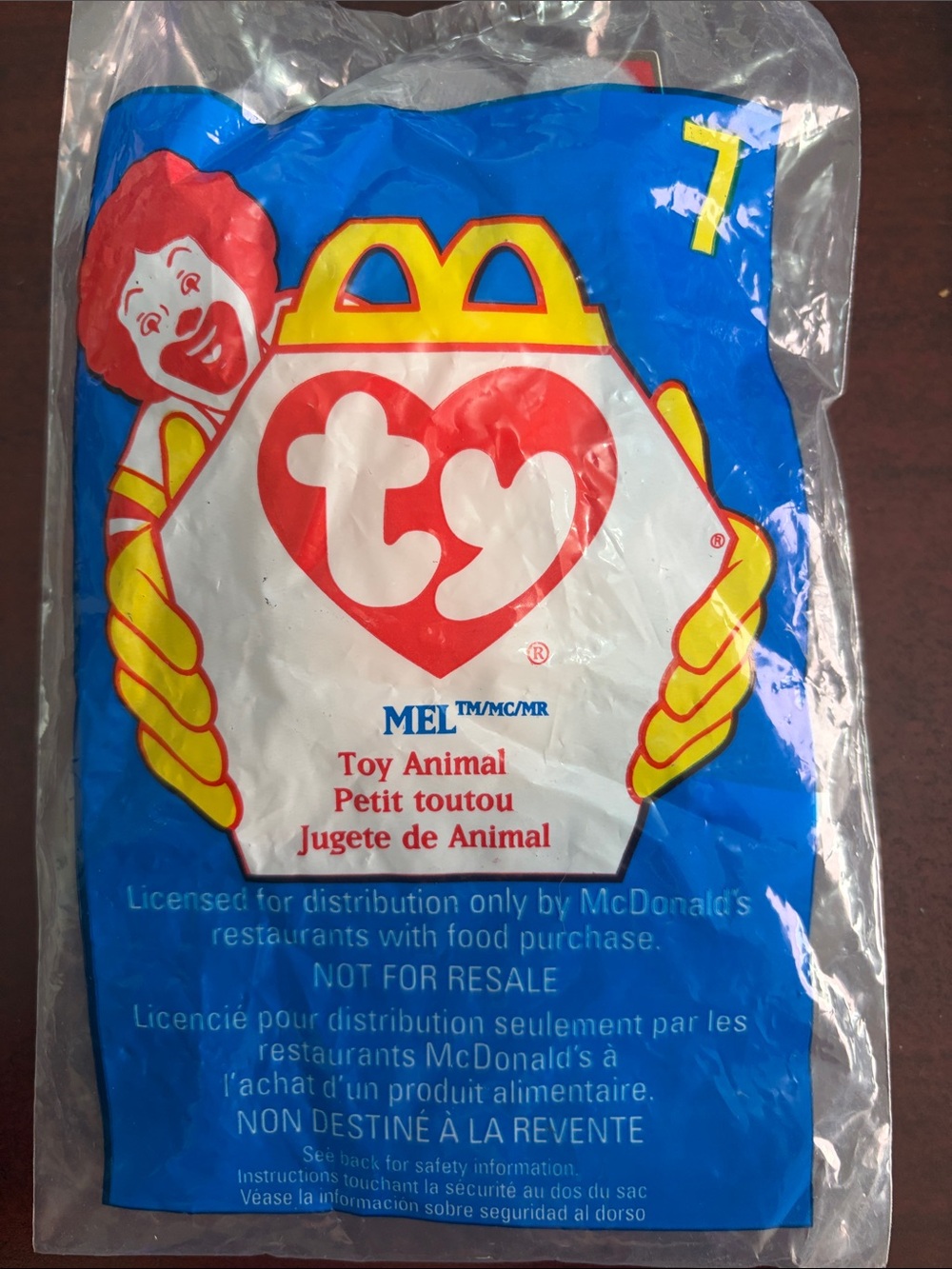Vintage 1998 McDonald's‎ Ty Mel the Koala Plush #7 in package SEALED